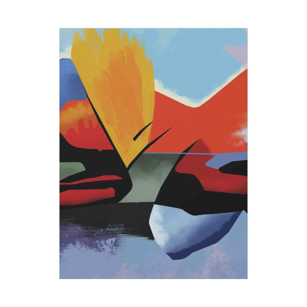 Abstract Color Block Canvas Art — Modern Stretched Matte Wall Print - TheKaraHan