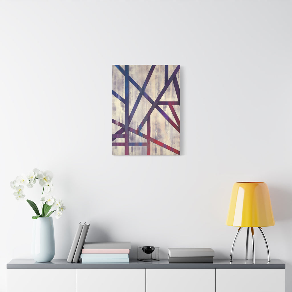 Abstract Geometric Matte Canvas Art – Stretched Wall Decor