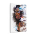 Abstract Afrocentric Canvas Art — Colorful Woman Matte Stretched Portrait Wall Art - TheKaraHan
