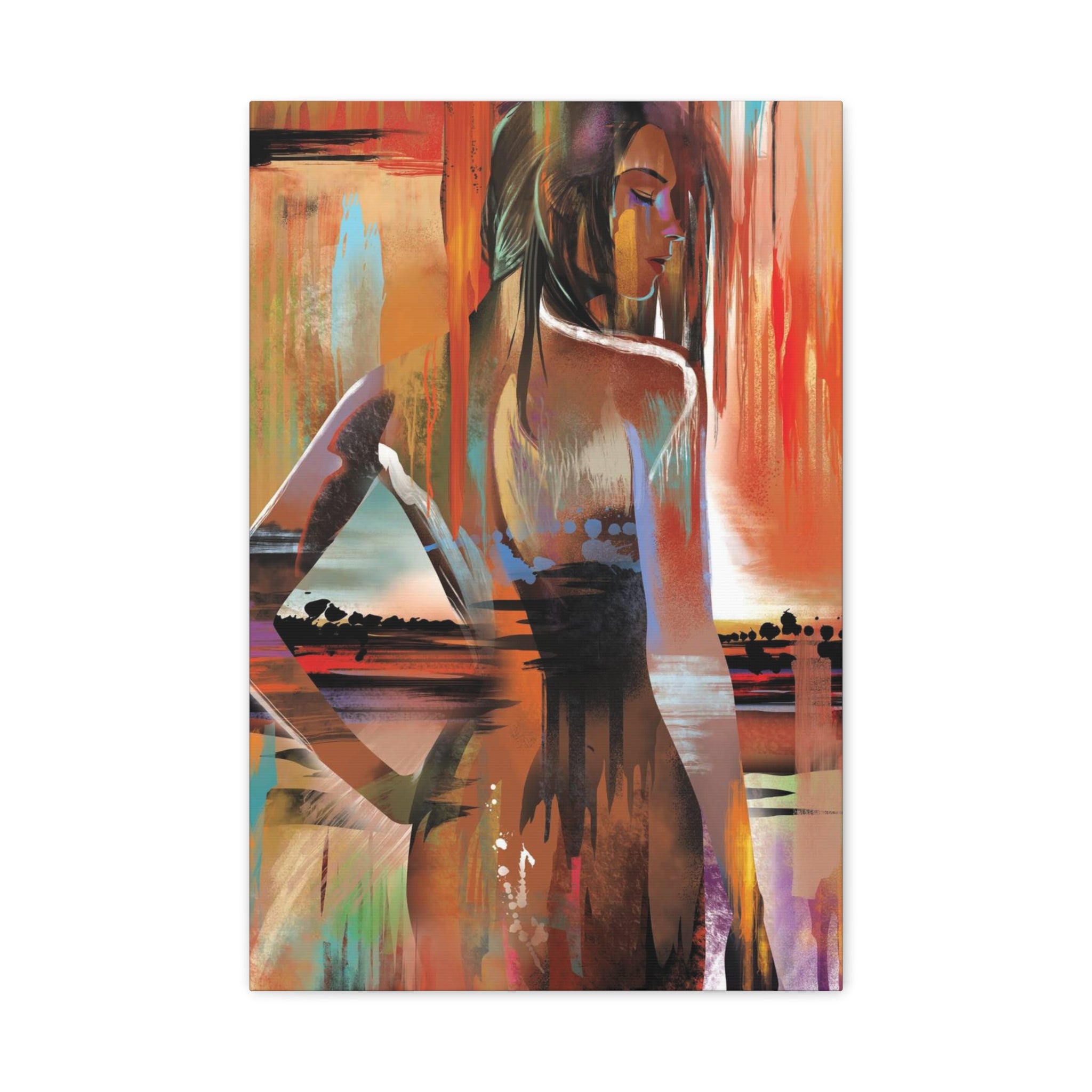 Abstract Woman Portrait Matte Canvas - Stretched 1.25" 