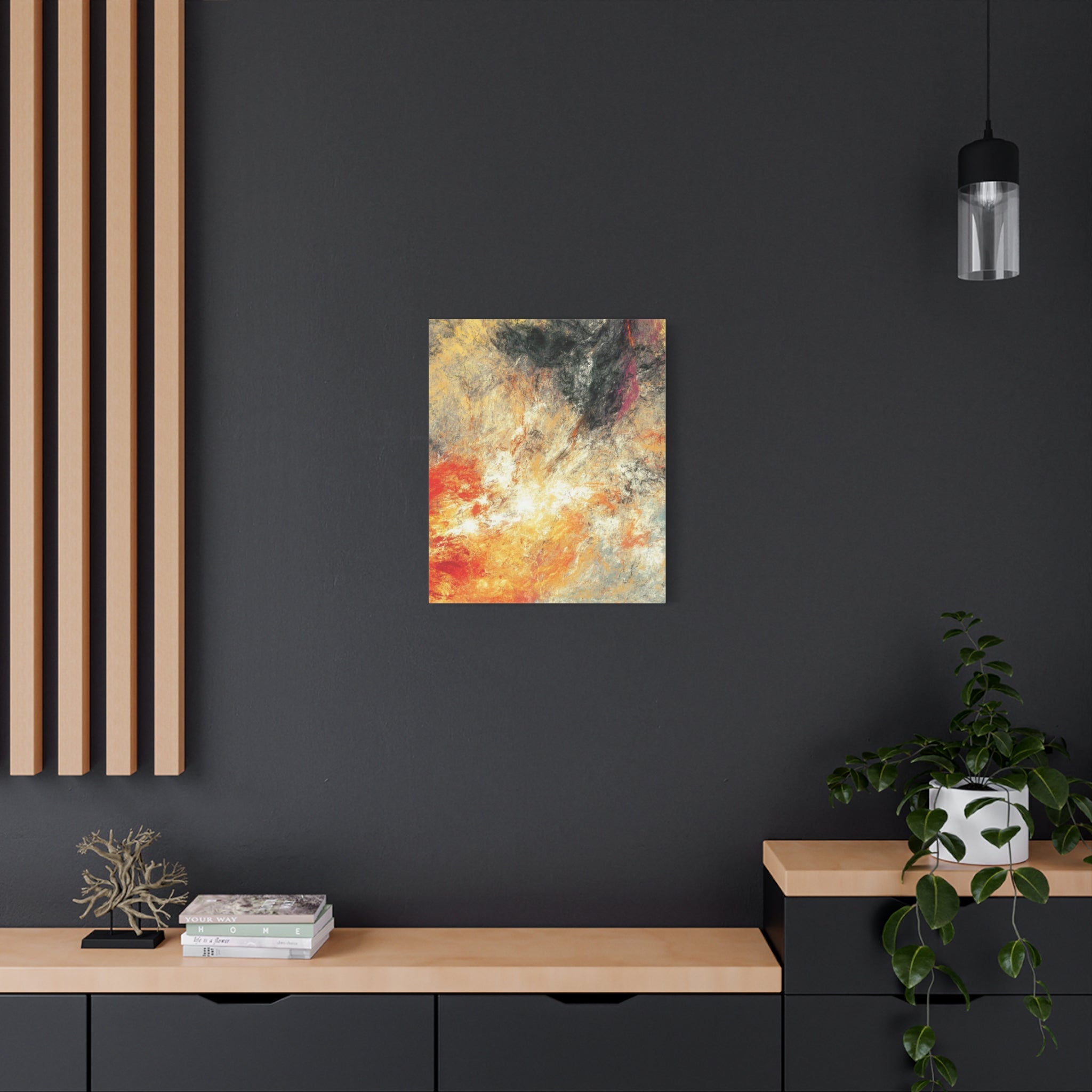 Abstract Firestorm Matte Canvas Print — Stretched Wall Art 