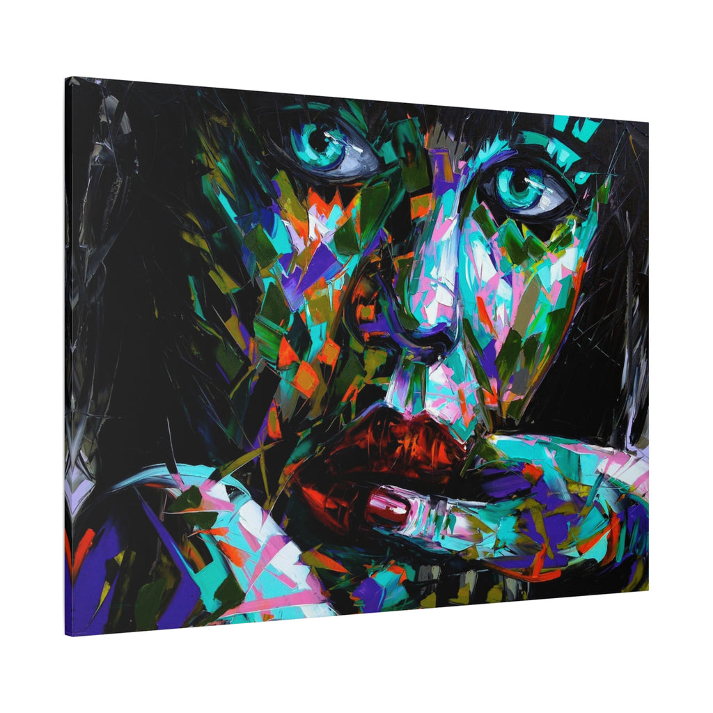 Colorful Abstract Woman Portrait Canvas — Modern Pop Art Wall Decor - TheKaraHan