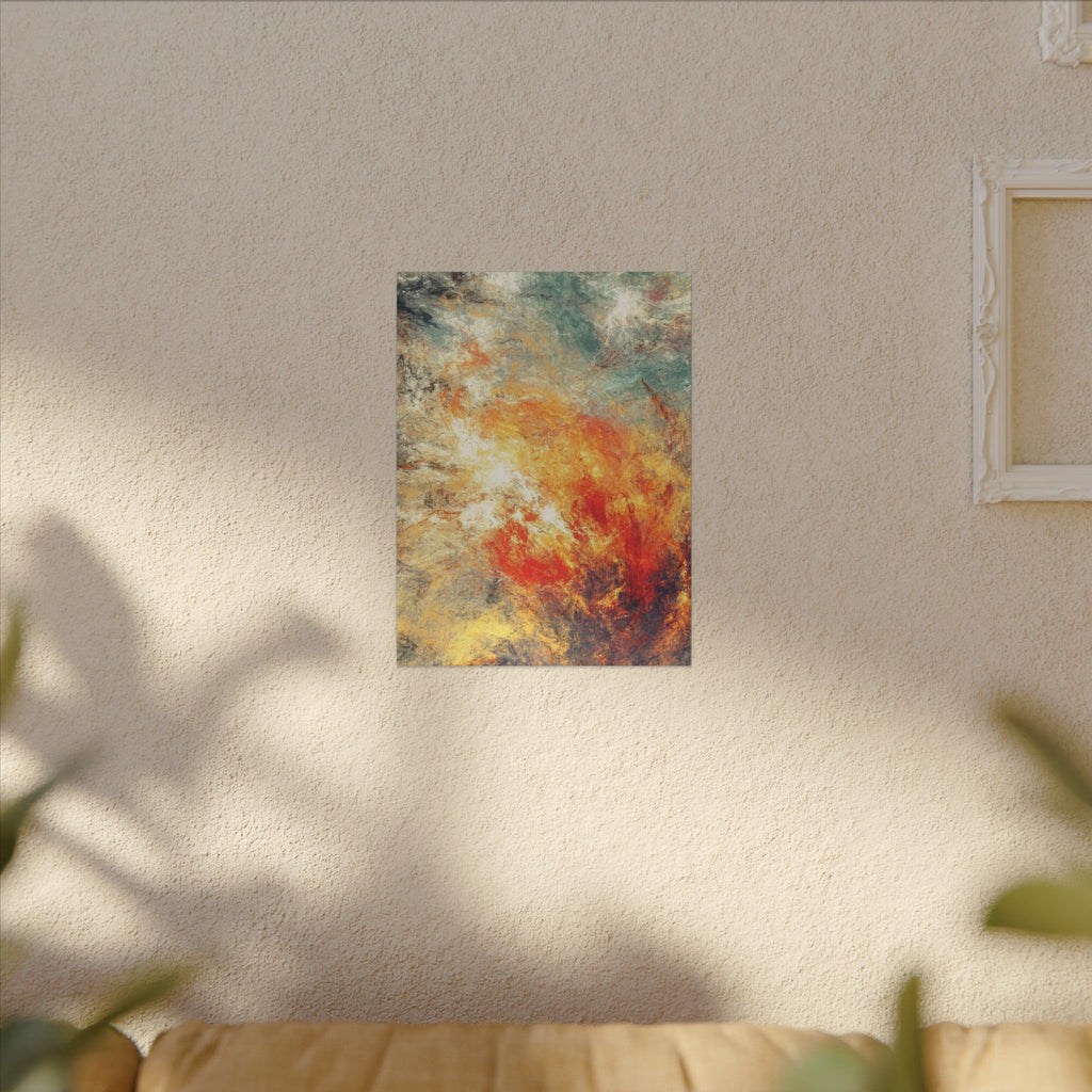 Abstract Nebula Canvas Wall Art — Colorful Modern Stretched Matte Print