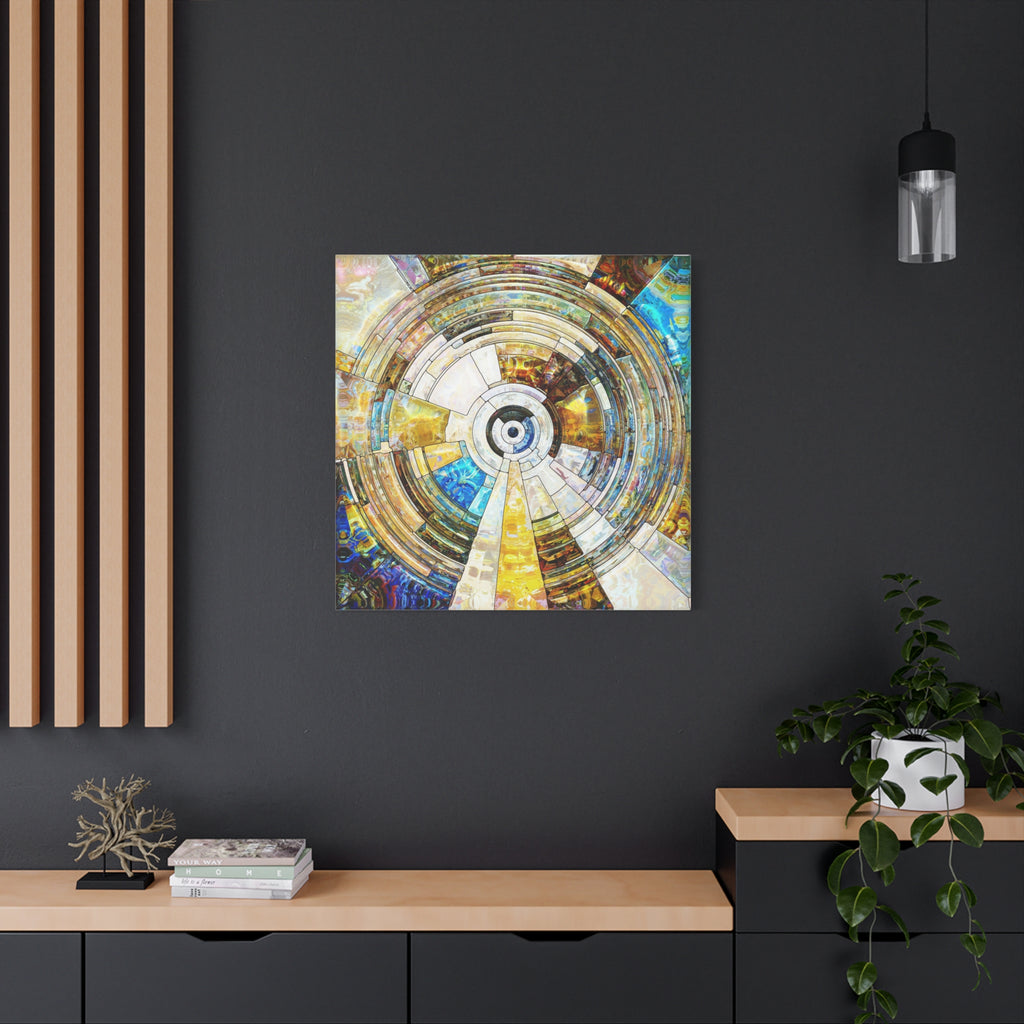 Abstract Geometric Mandala Matte Canvas Print — Stretched Wall Art