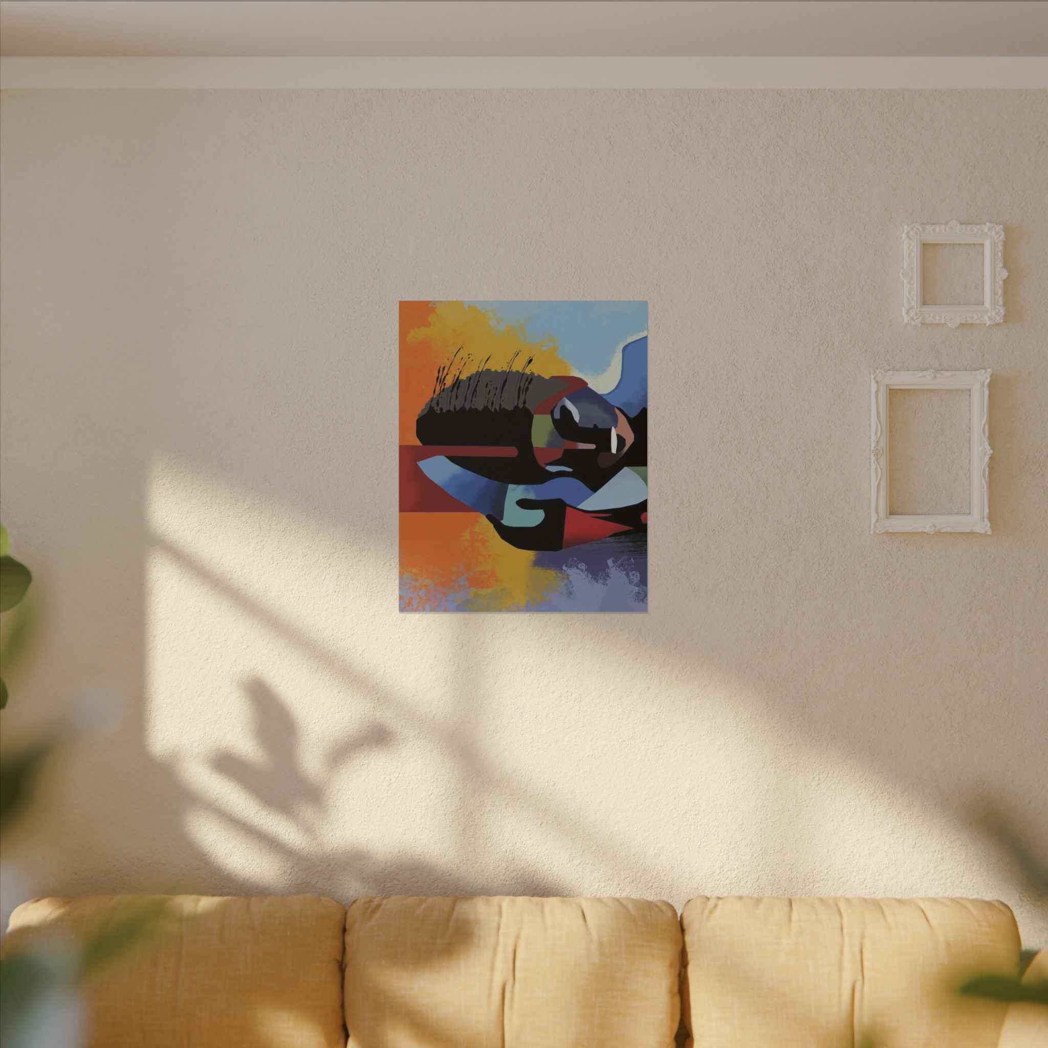 Abstract Guitar Art Canvas - Colorful Modern Music Wall Decor for Your Space - TheKaraHan