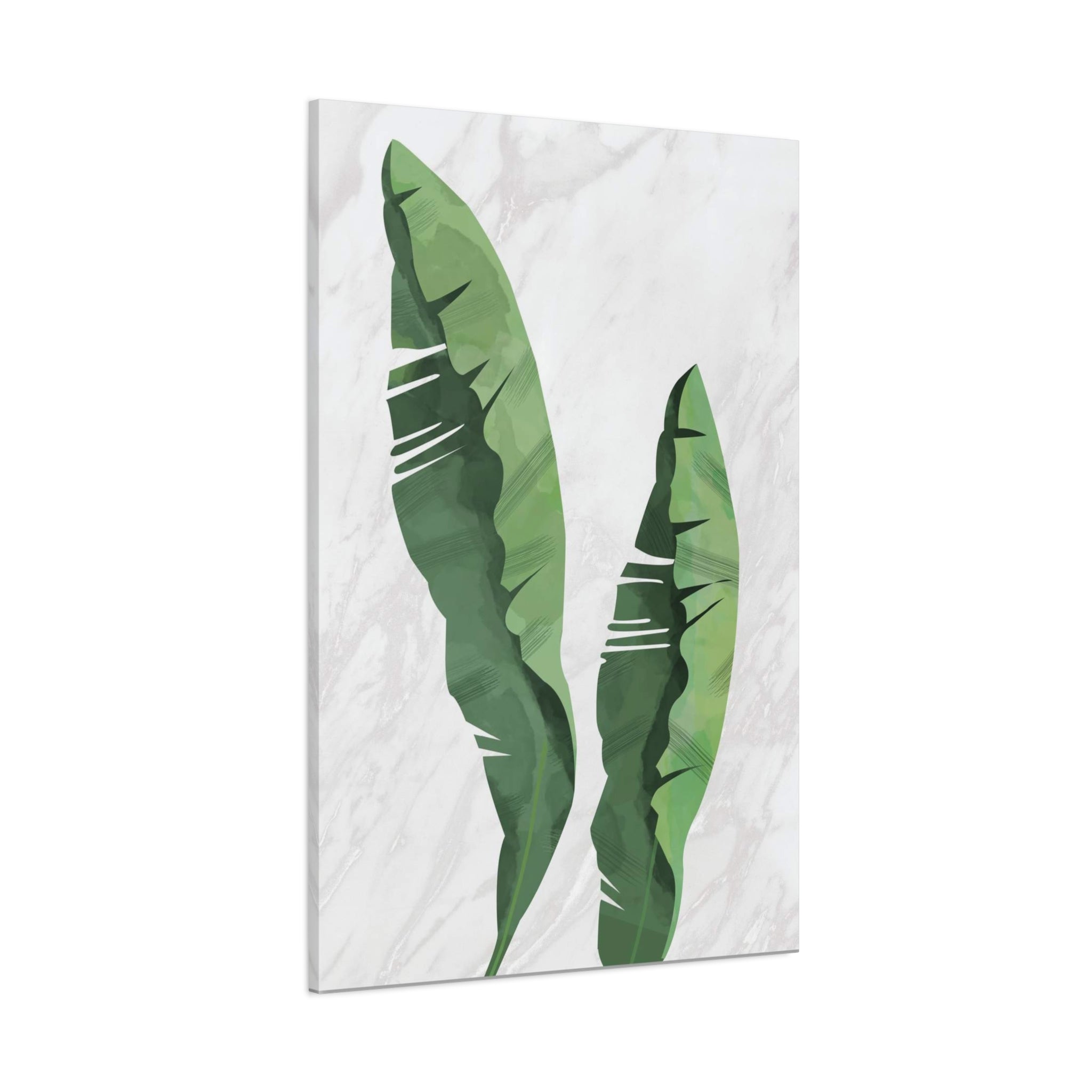 Banana Leaf Botanical Canvas Wall Art - Matte Stretched 1.25" 