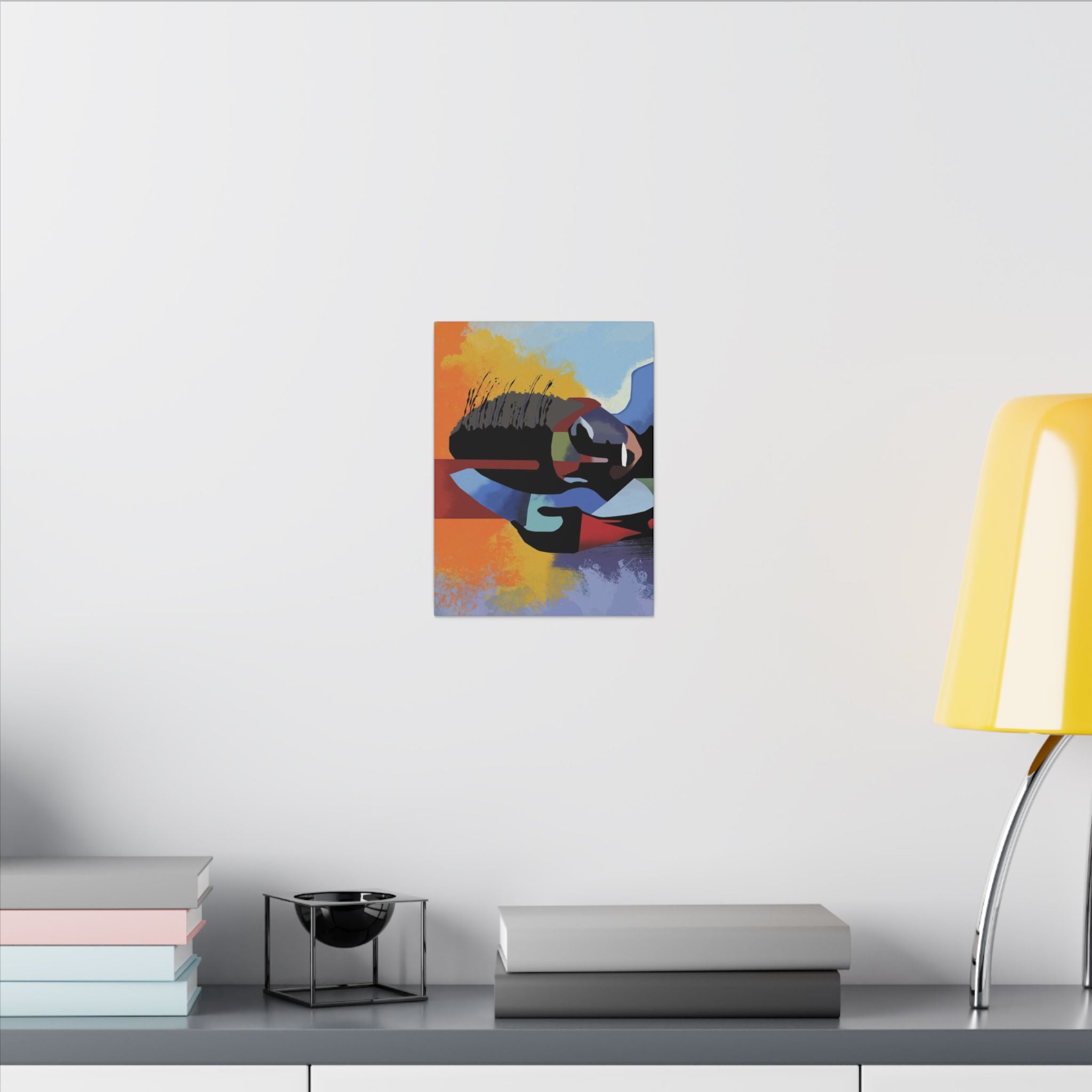 Abstract Guitar Art Canvas — Colorful Modern Music Wall Decor 