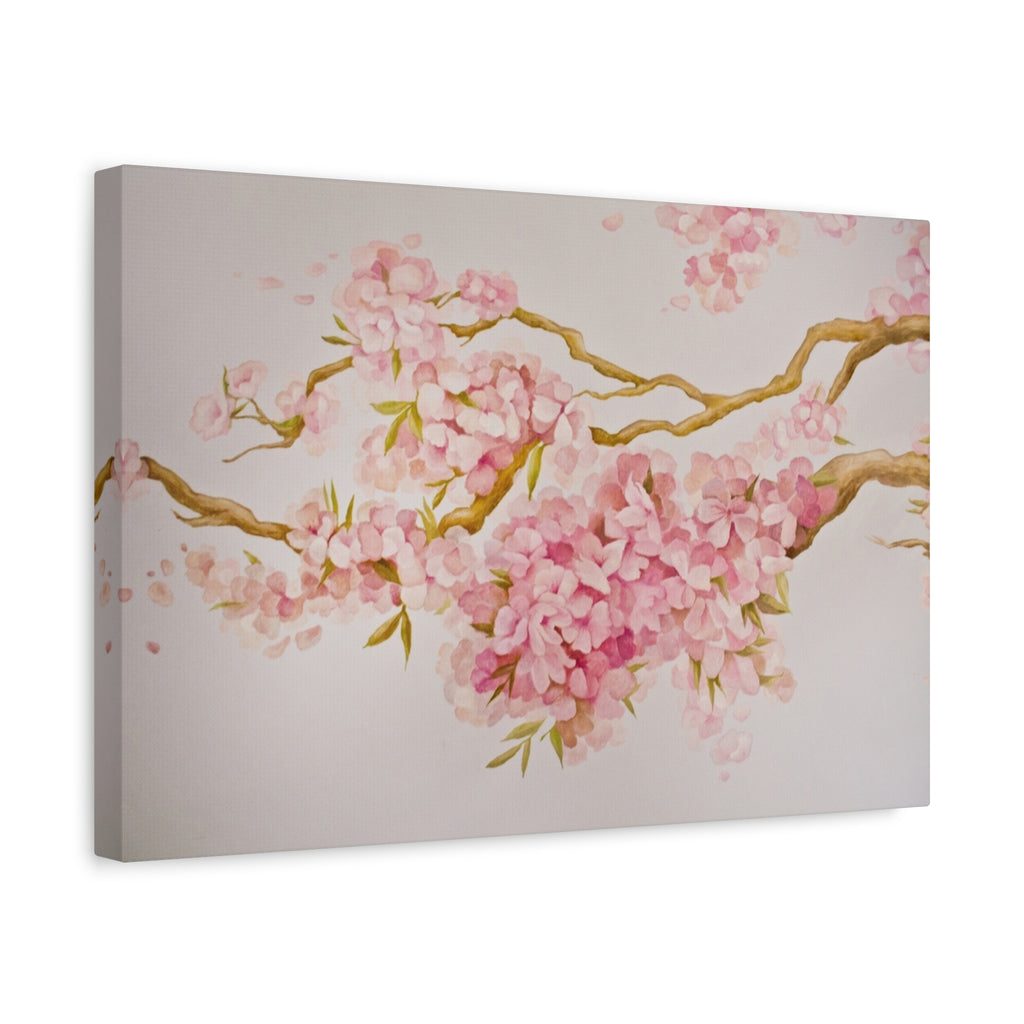 Cherry Blossom Branch Matte Canvas Wall Art – Stretched 1.25"