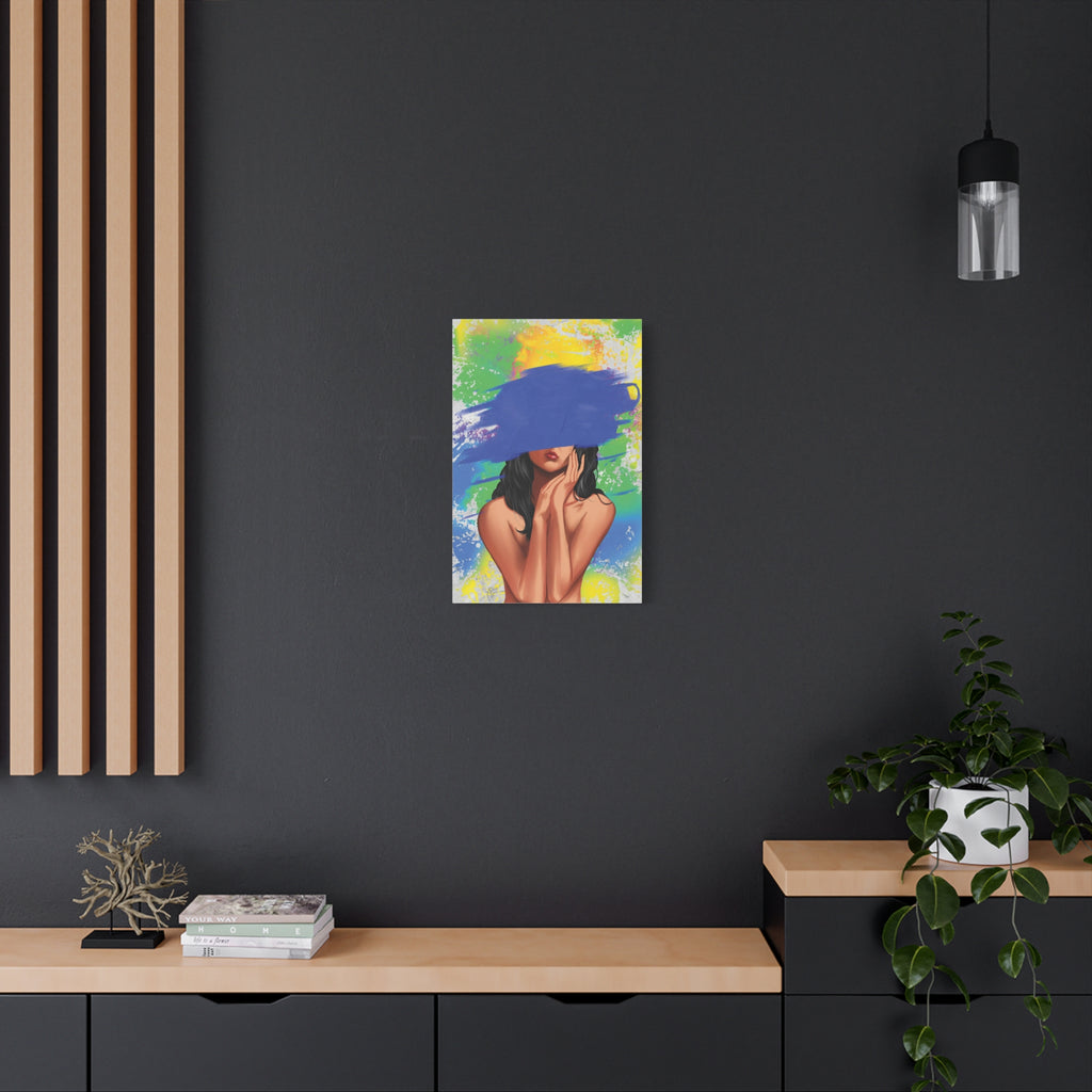 Abstract Portrait Canvas Print — Colorful Brushstroke Woman Art, Matte Stretched Canvas 1.25"