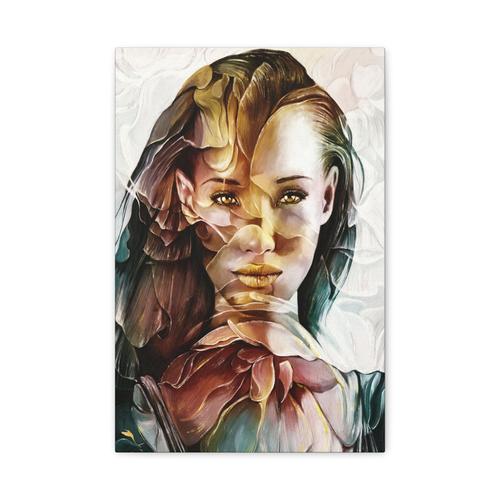 Surreal Floral Portrait Canvas