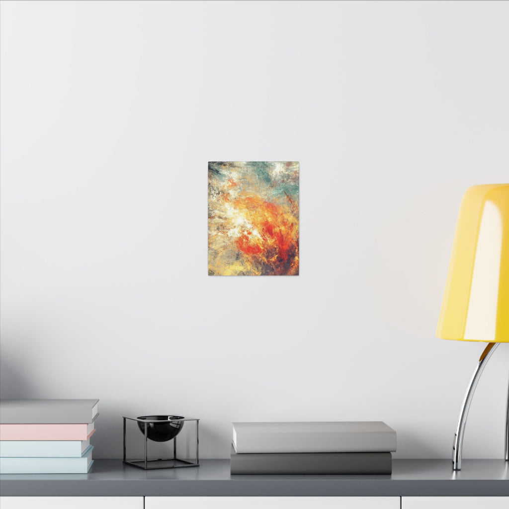 Abstract Nebula Canvas Wall Art — Colorful Modern Stretched Matte Print