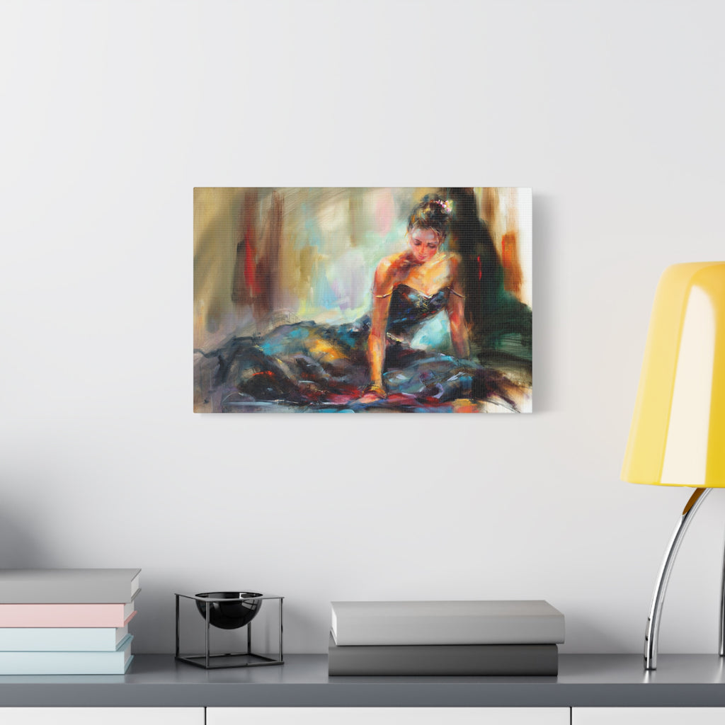 Impressionist Ballerina Canvas Art — Matte Stretched Wall Painting 