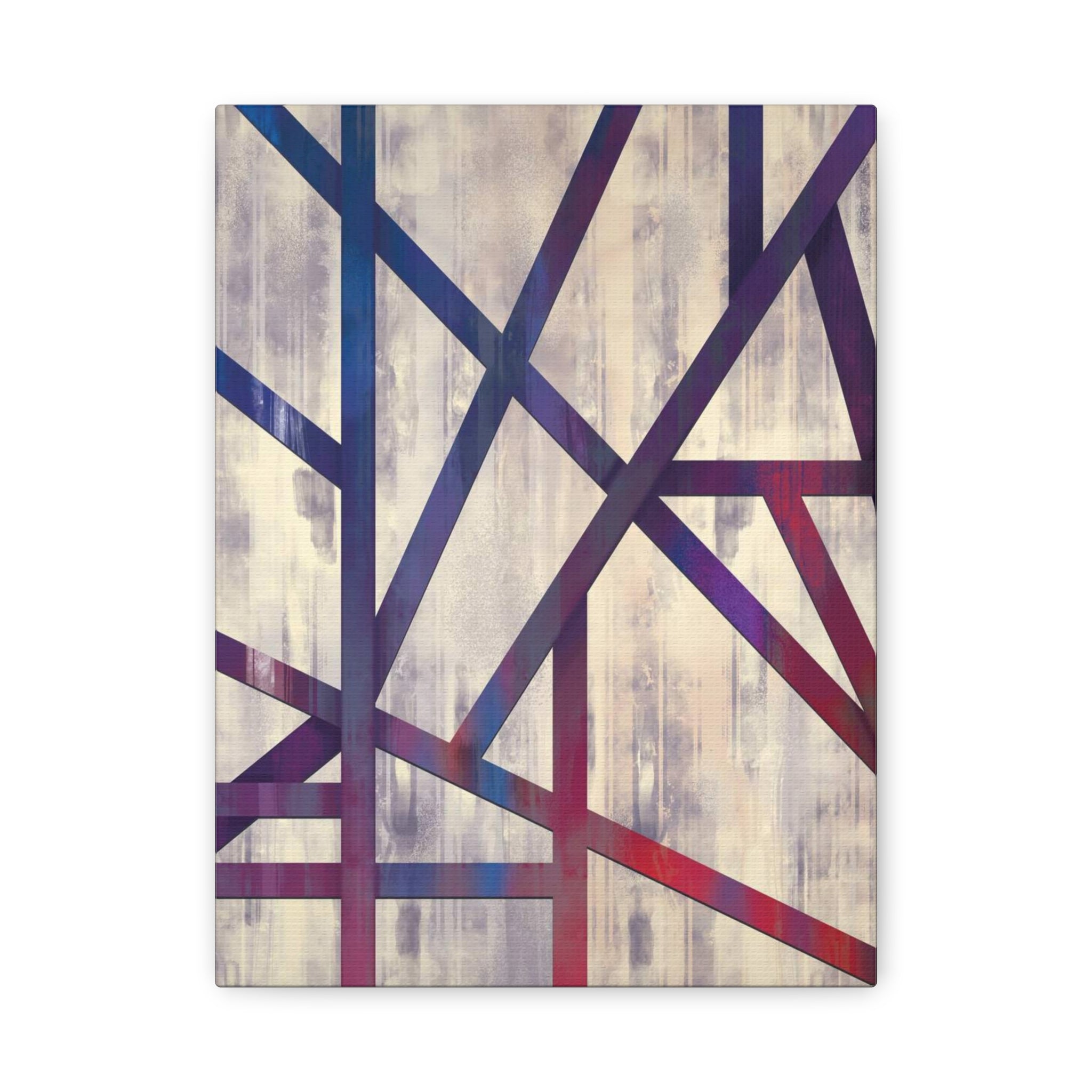 Abstract Geometric Matte Canvas Art – Stretched Wall Decor 