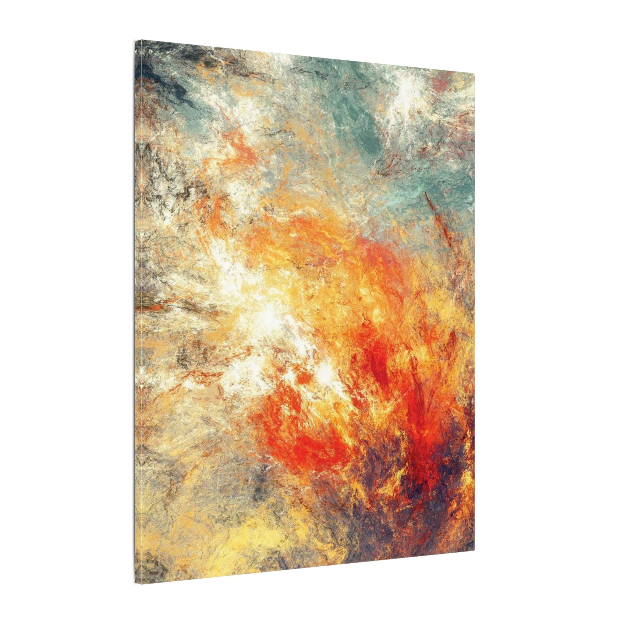 Abstract Nebula Canvas Wall Art — Colorful Modern Stretched Matte Print