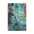 Abstract Teal & Rust Matte Canvas Art (Stretched 1.25") 