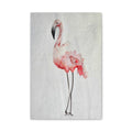 Watercolor Pink Flamingo Canvas Print — Matte Stretched Wall Art 