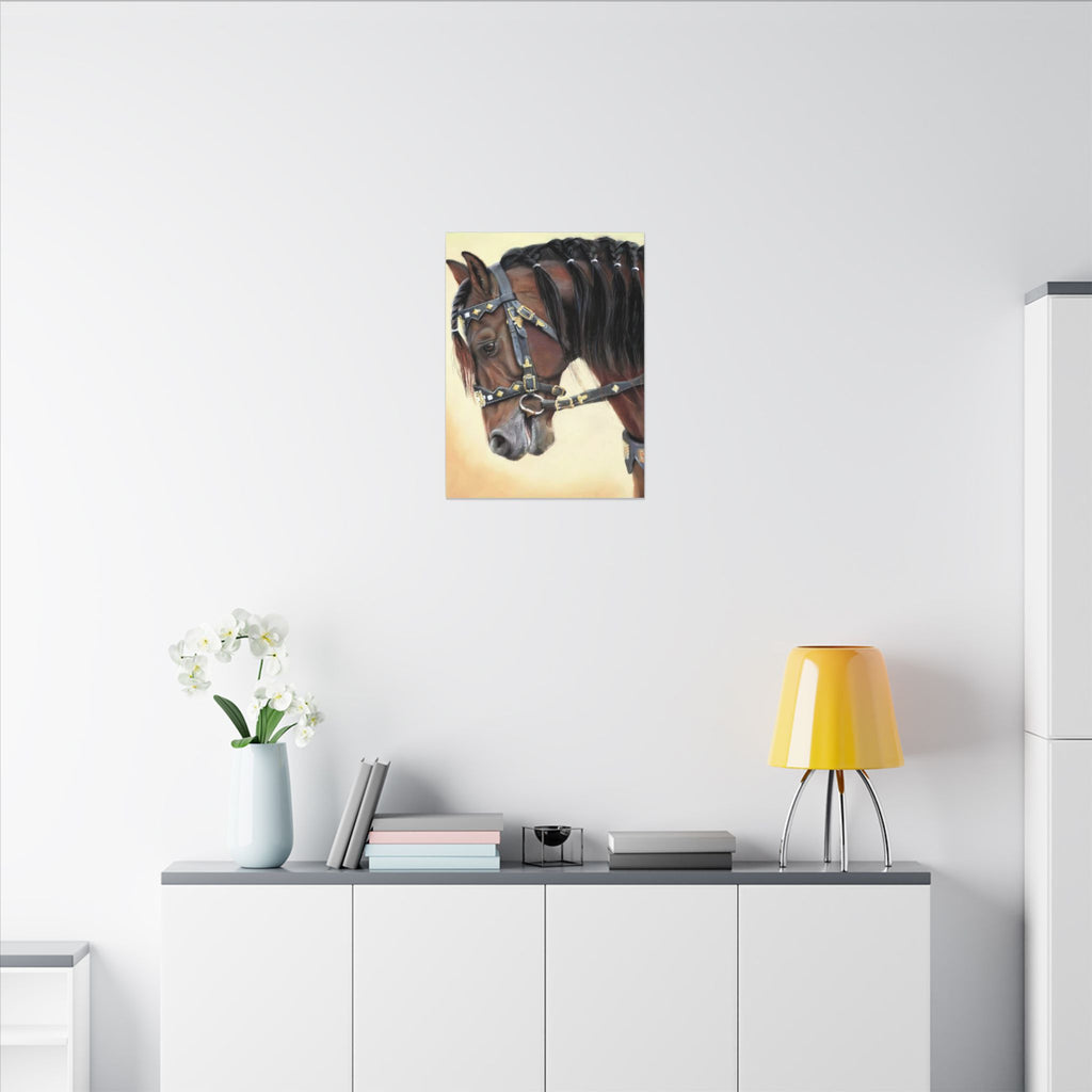 Horse Portrait Canvas Print — Elegant Bridle Art for Home & Stable Decor