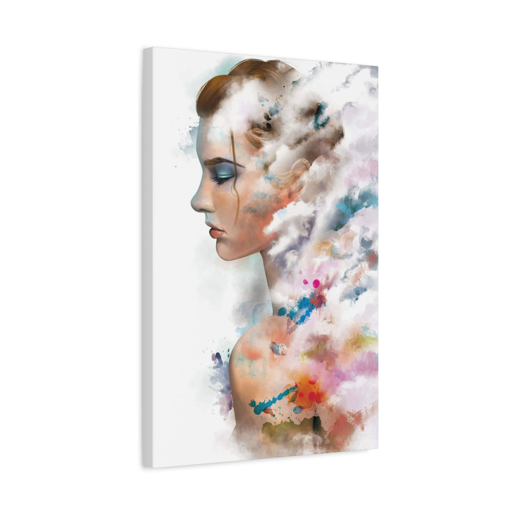 Dreamscape Portrait Canvas - Abstract Watercolor Woman Wall Art