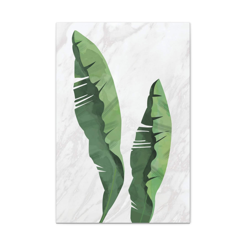 Banana Leaf Botanical Canvas Wall Art - Matte Stretched 1.25"