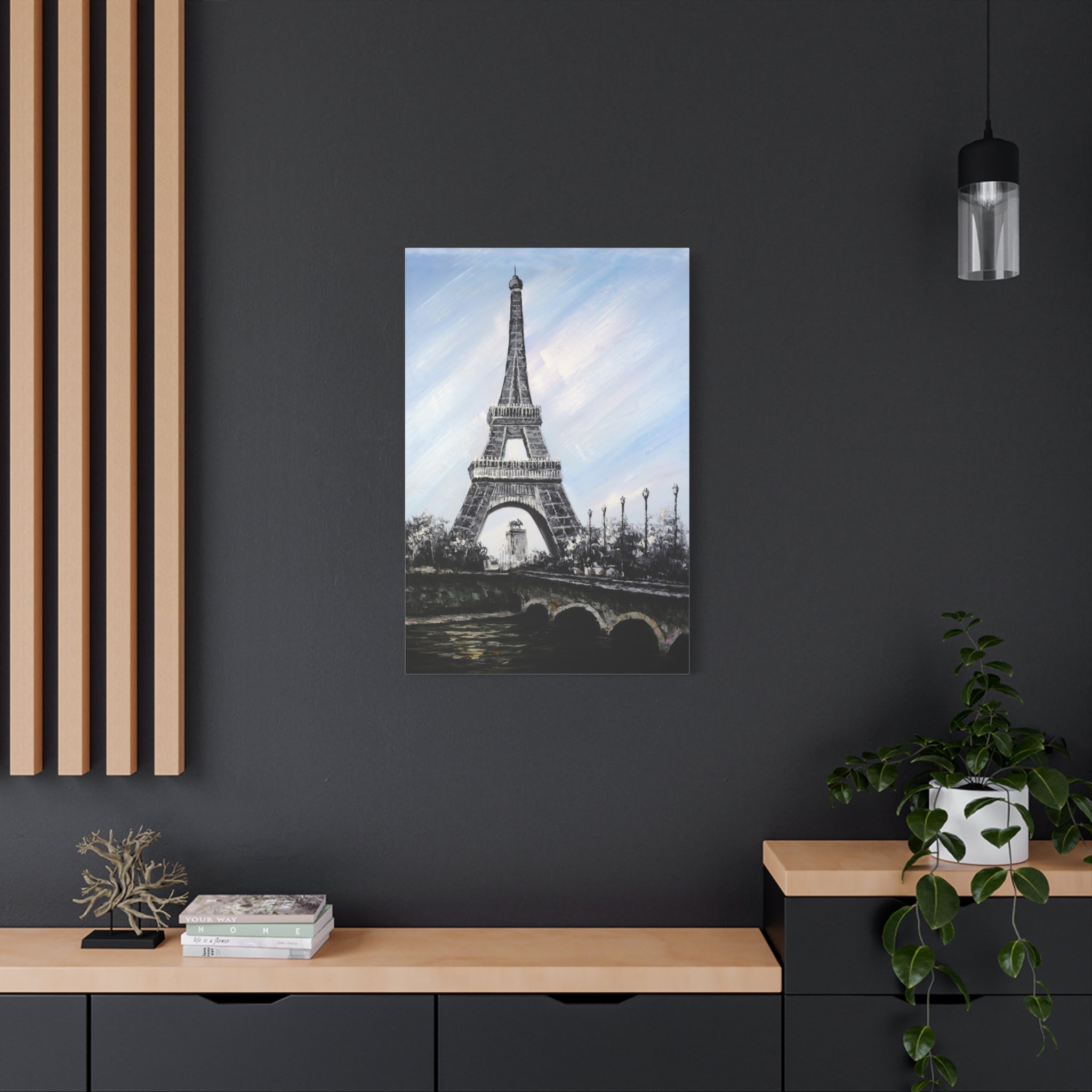 Eiffel Tower Matte Canvas Print — Stretched Wall Art (1.25" Depth) 