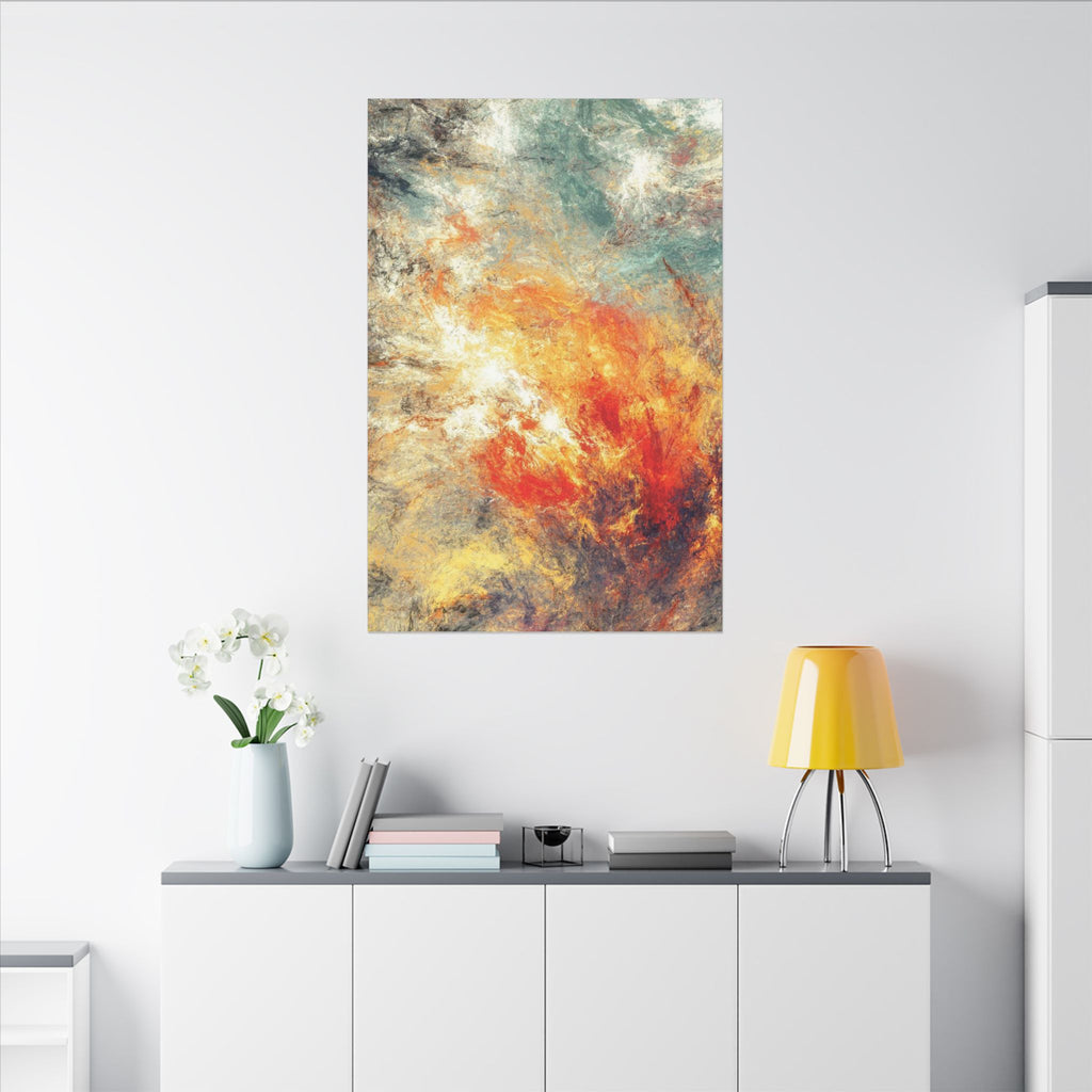 Abstract Nebula Canvas Wall Art — Colorful Modern Stretched Matte Print