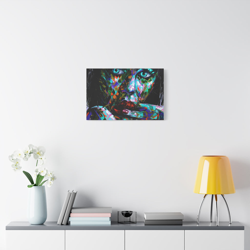 Colorful Abstract Woman Portrait Canvas — Modern Pop Art Wall Decor - TheKaraHan