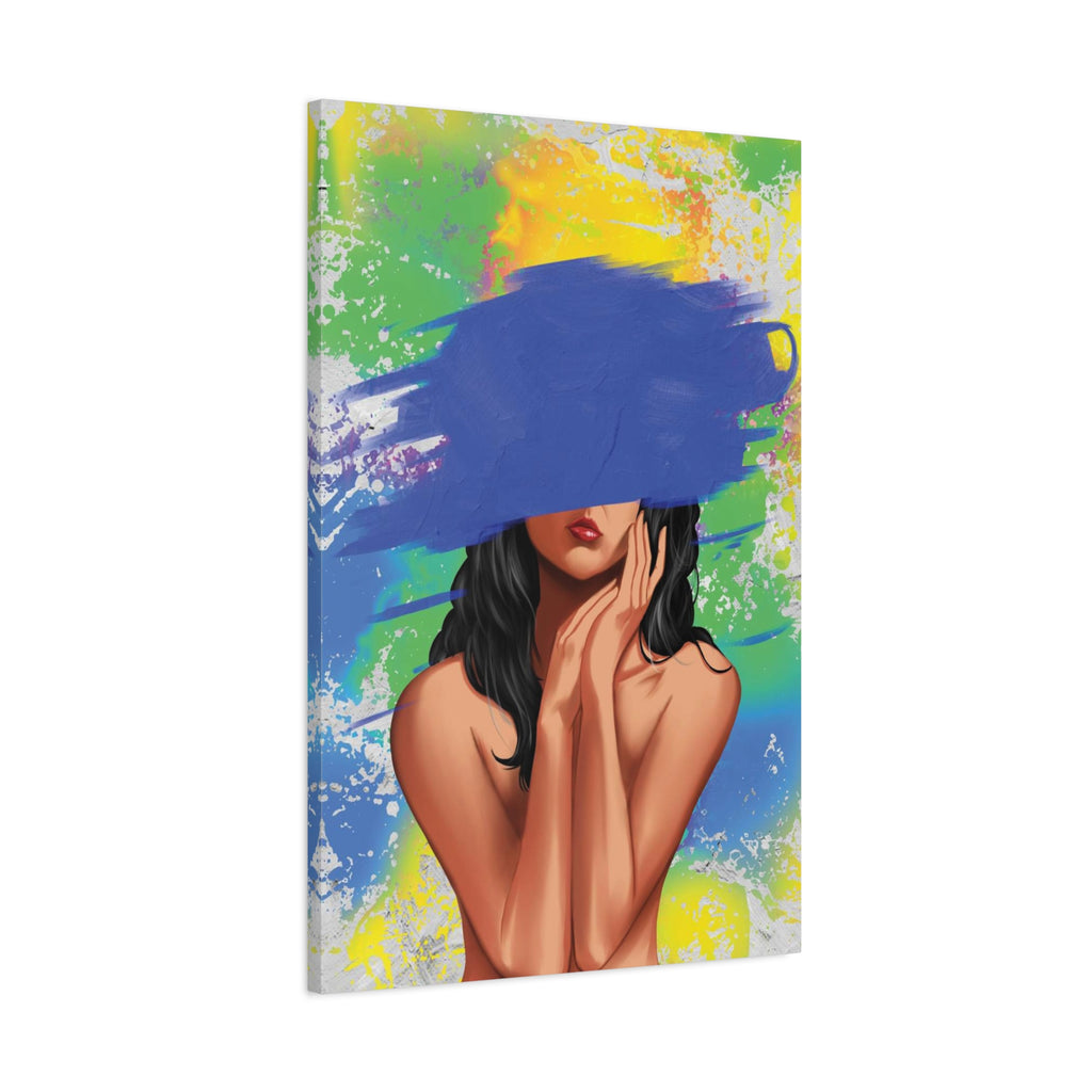 Abstract Portrait Canvas Print — Colorful Brushstroke Woman Art, Matte Stretched Canvas 1.25"