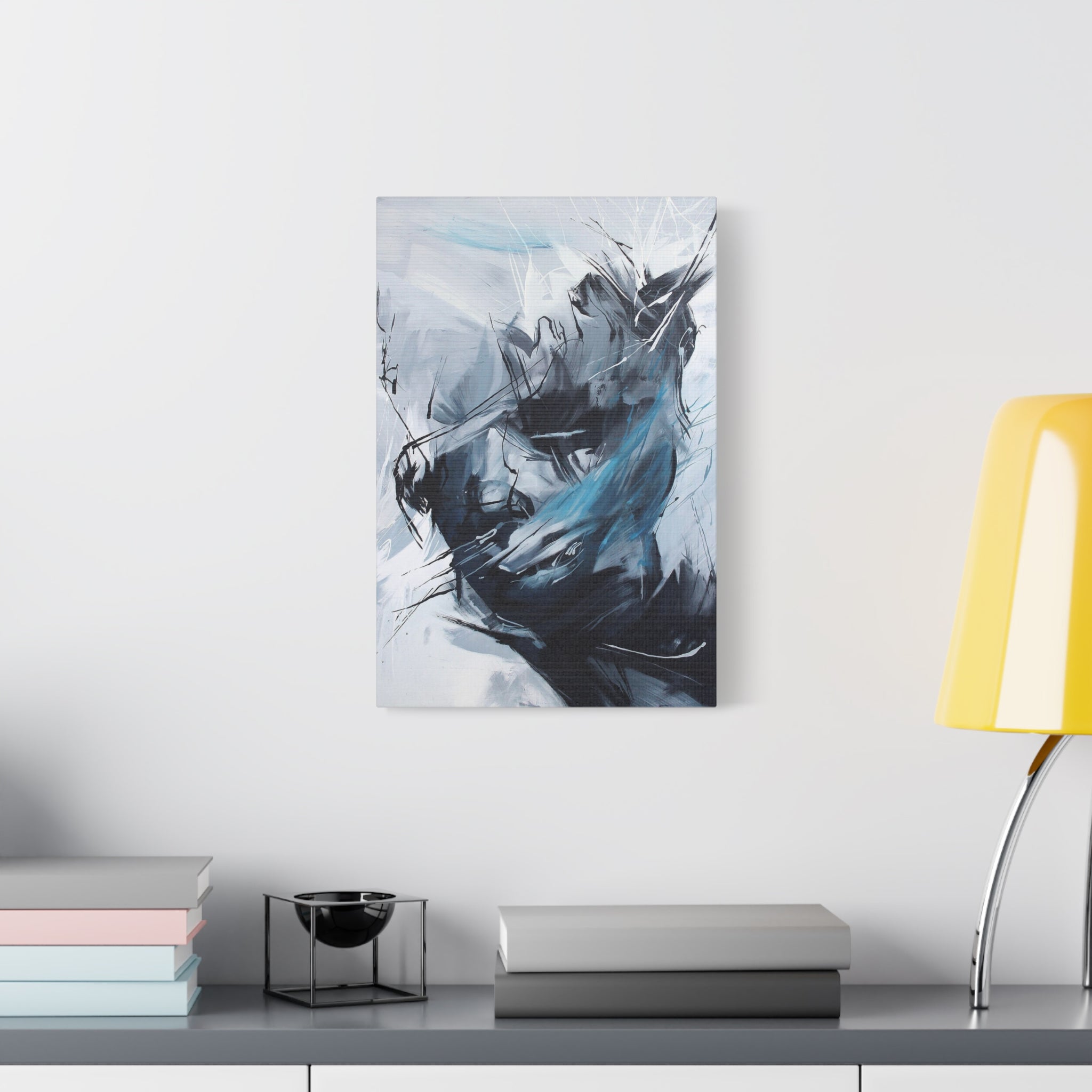 Abstract Blue Storm Matte Canvas Wall Art — Stretched 1.25" 