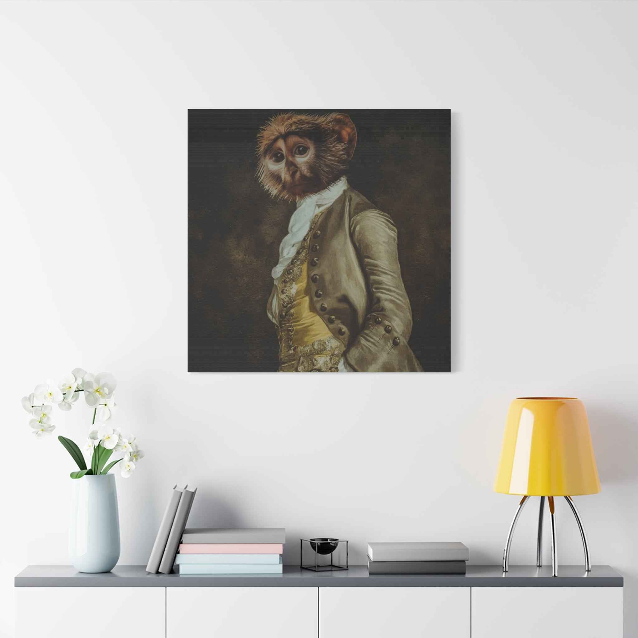 Regal Monkey Canvas Art - Unique Portrait for Stylish Home Decor