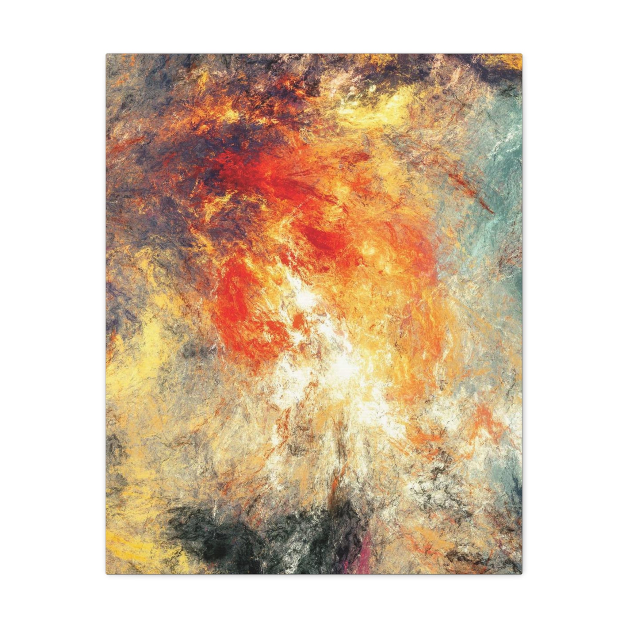 Abstract Firestorm Matte Canvas Print — Stretched 1.25" Wall Art 