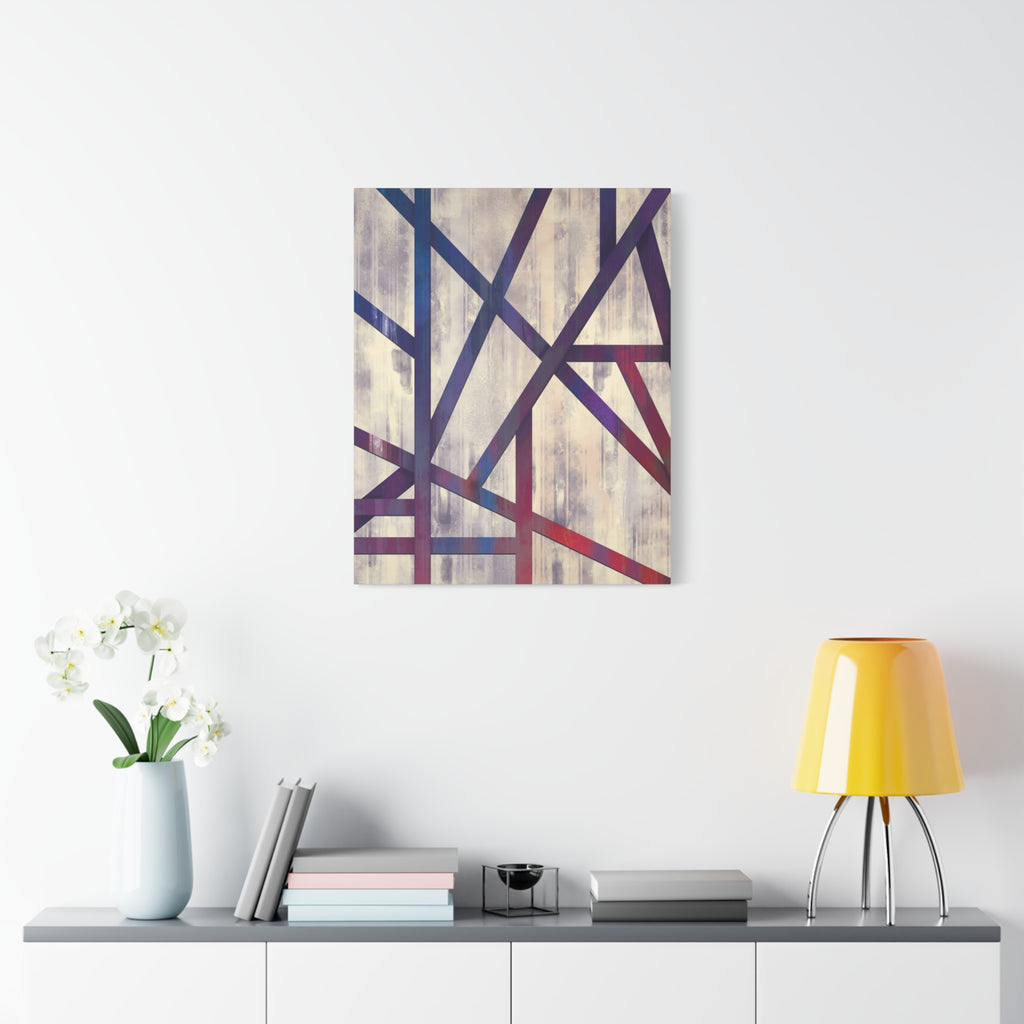 Abstract Geometric Matte Canvas Art – Stretched Wall Decor