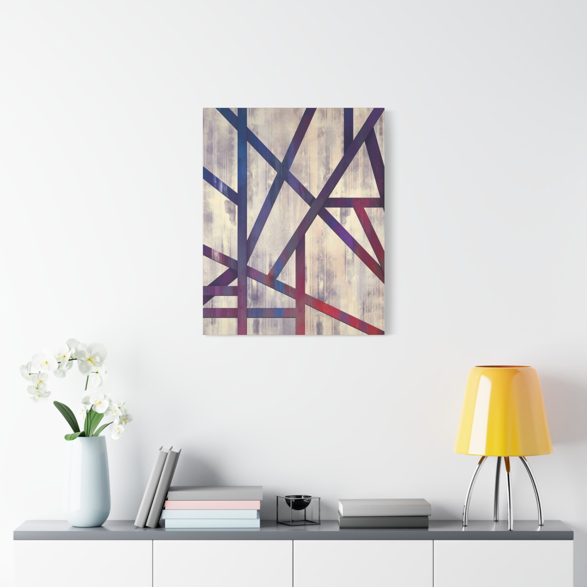 Abstract Geometric Matte Canvas Art – Stretched Wall Decor