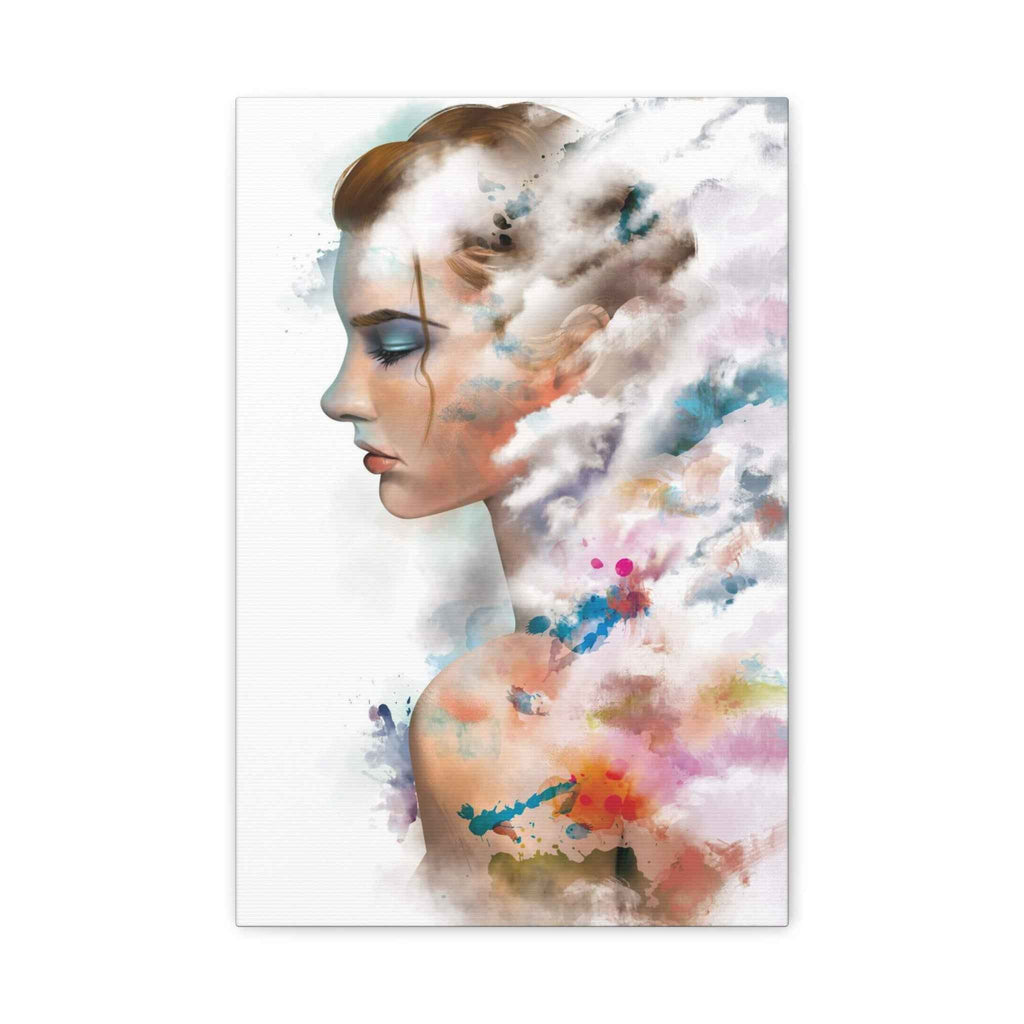 Dreamscape Portrait Canvas - Abstract Watercolor Woman Art for Home Decor - TheKaraHan
