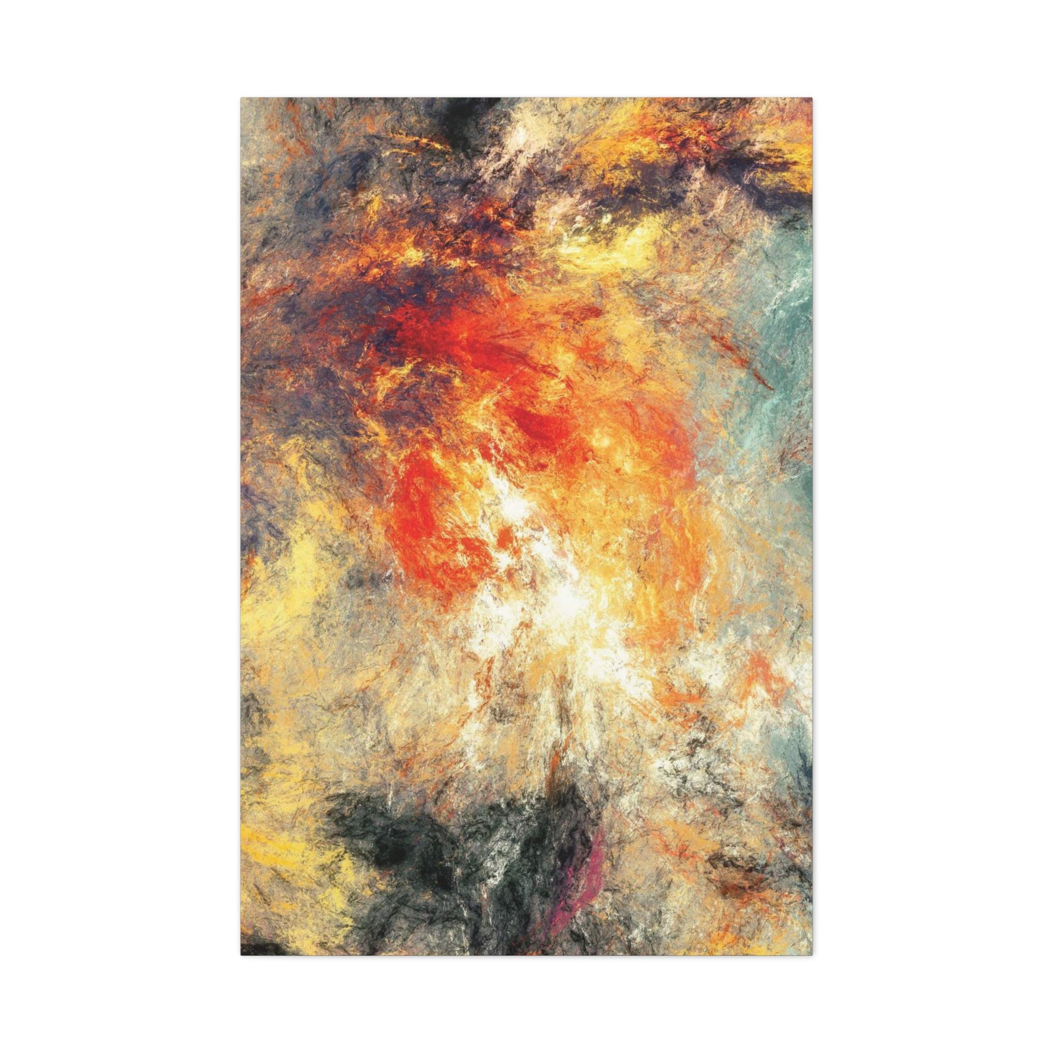 Abstract Firestorm Matte Canvas Print — Stretched 1.25" Wall Art 