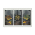 Gold Ginkgo Leaf Wall Art – Modern Botanical Triptych Canvas Decor