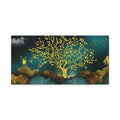 Golden Tree Nightscape Canvas Wall Art — Stretched Matte 1.25"