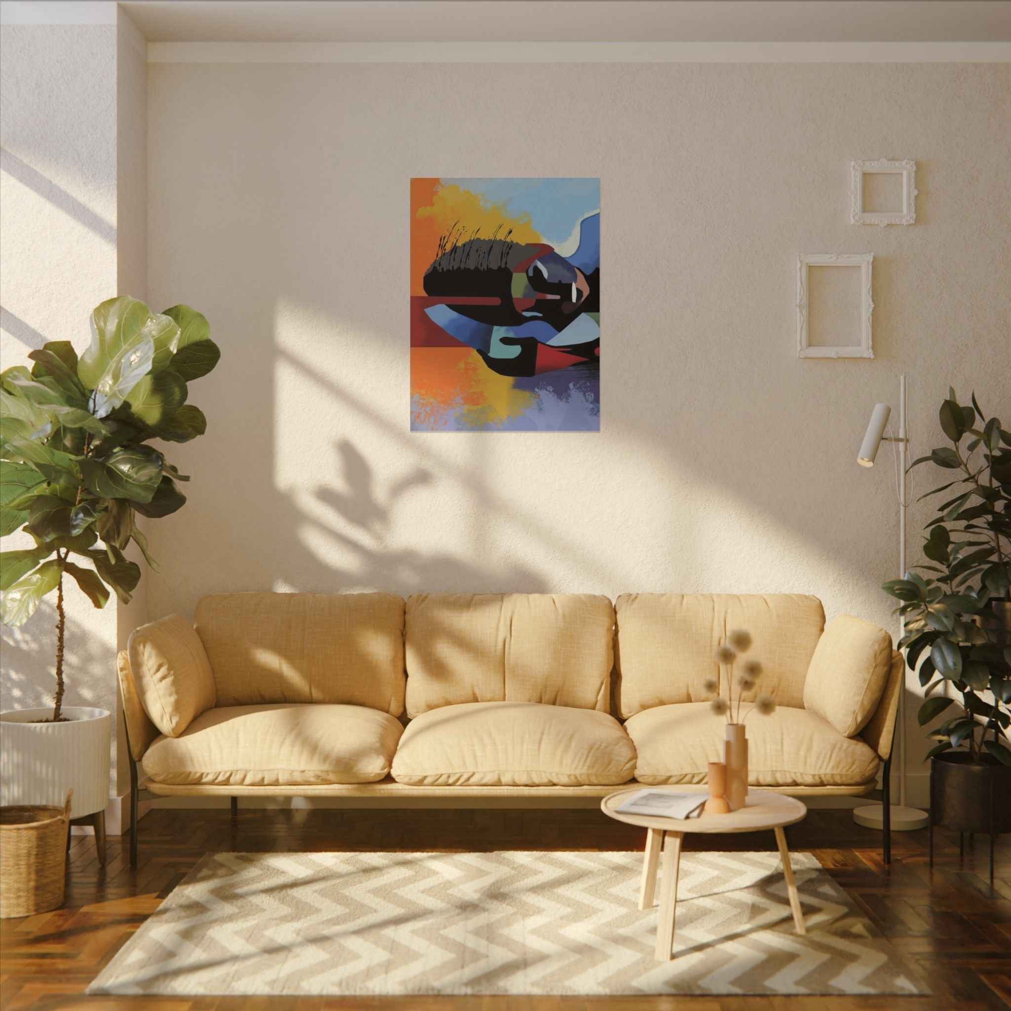 Abstract Guitar Art Canvas - Colorful Modern Music Wall Decor for Your Space - TheKaraHan