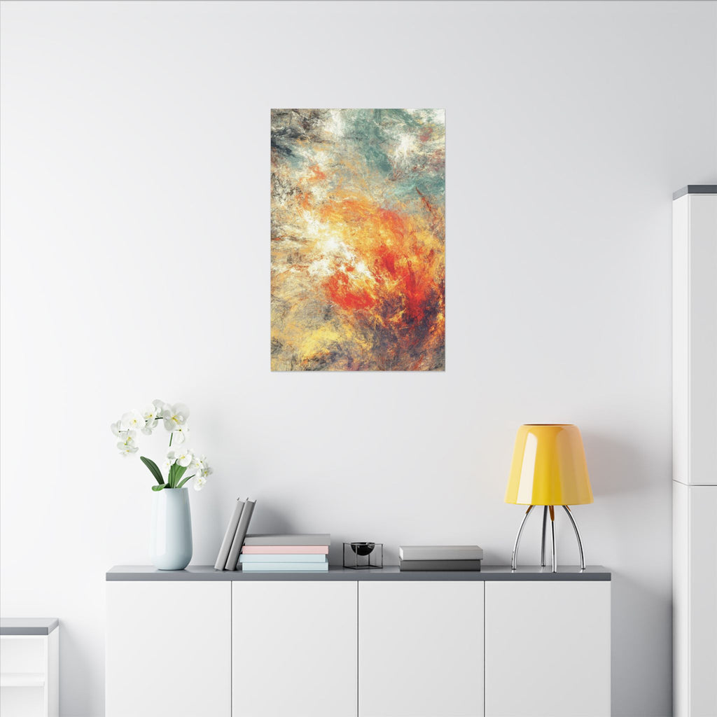 Abstract Nebula Canvas Wall Art — Colorful Modern Stretched Matte Print