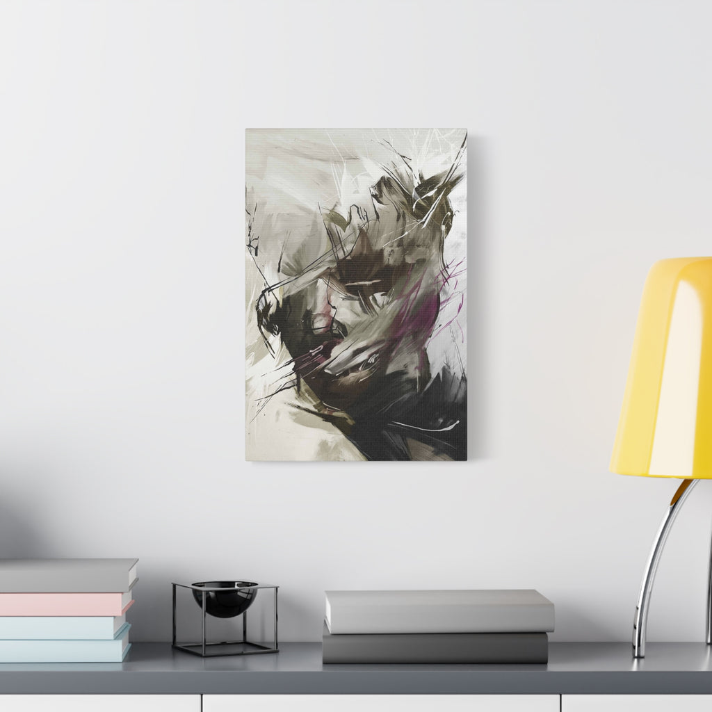 Abstract Expressionist Portrait Canvas — Matte Stretched Wall Art
