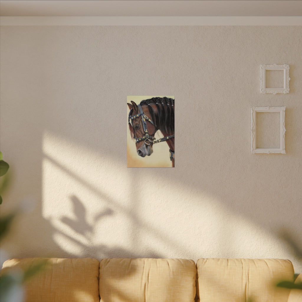 Horse Portrait Canvas Print — Elegant Bridle Art for Home & Stable Decor