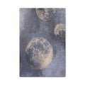 Stretched Canvas Wall Art - Abstract Gold Moon Phases on Slate Matte