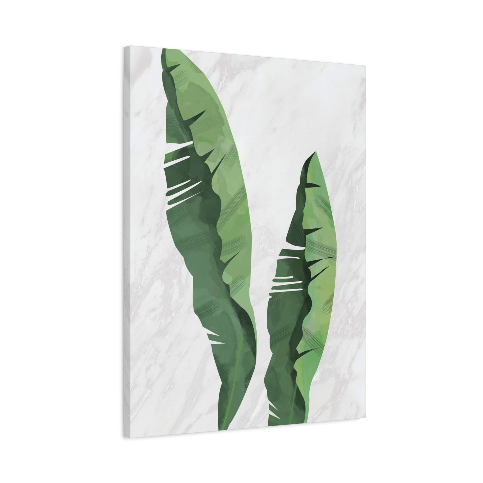 Banana Leaf Botanical Canvas Wall Art - Matte Stretched 1.25" 