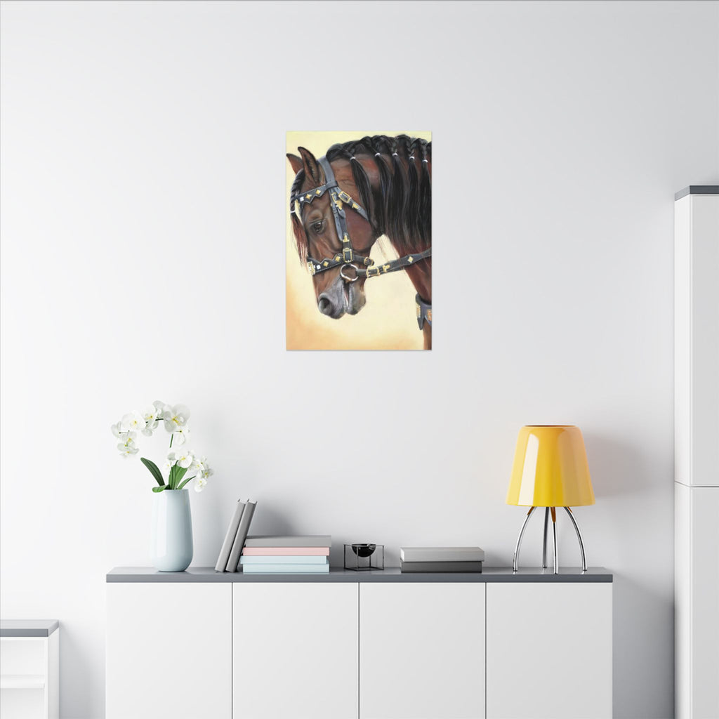 Horse Portrait Canvas Print — Elegant Bridle Art for Home & Stable Decor