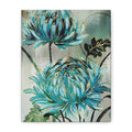 Blue Chrysanthemum Canvas Wall Art – Matte Stretched Floral Print
