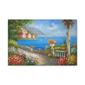 Mediterranean Seaside Path Matte Canvas Wall Art — Stretched 1.25"