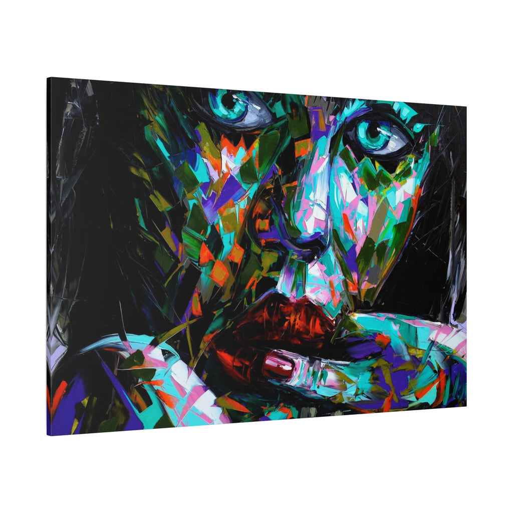 Colorful Abstract Woman Portrait Canvas — Modern Pop Art Wall Decor - TheKaraHan