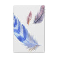 Watercolor Feather Canvas Print – Blue & Pastel Feather Wall Art
