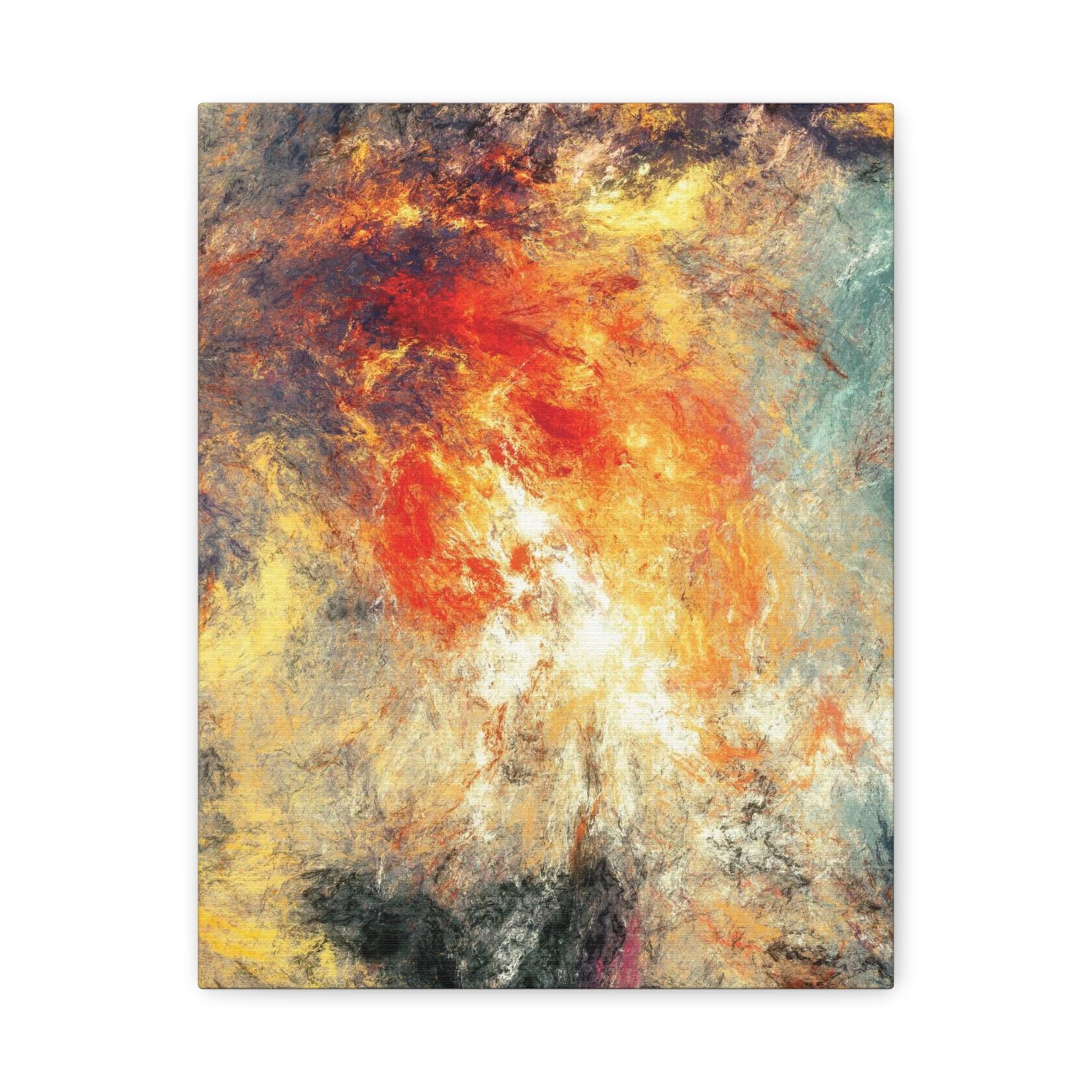 Abstract Firestorm Matte Canvas Print — Stretched 1.25" Wall Art 