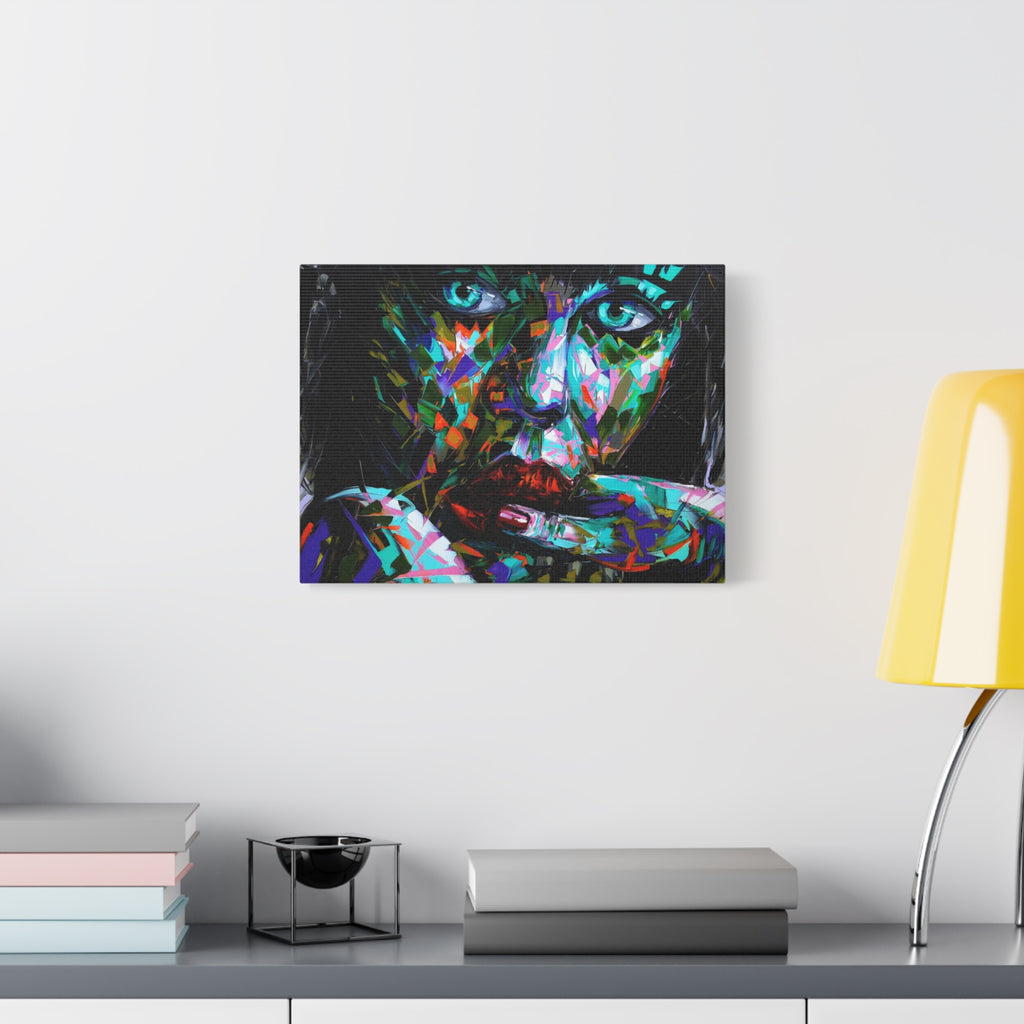 Colorful Abstract Woman Portrait Canvas — Modern Pop Art Wall Decor - TheKaraHan