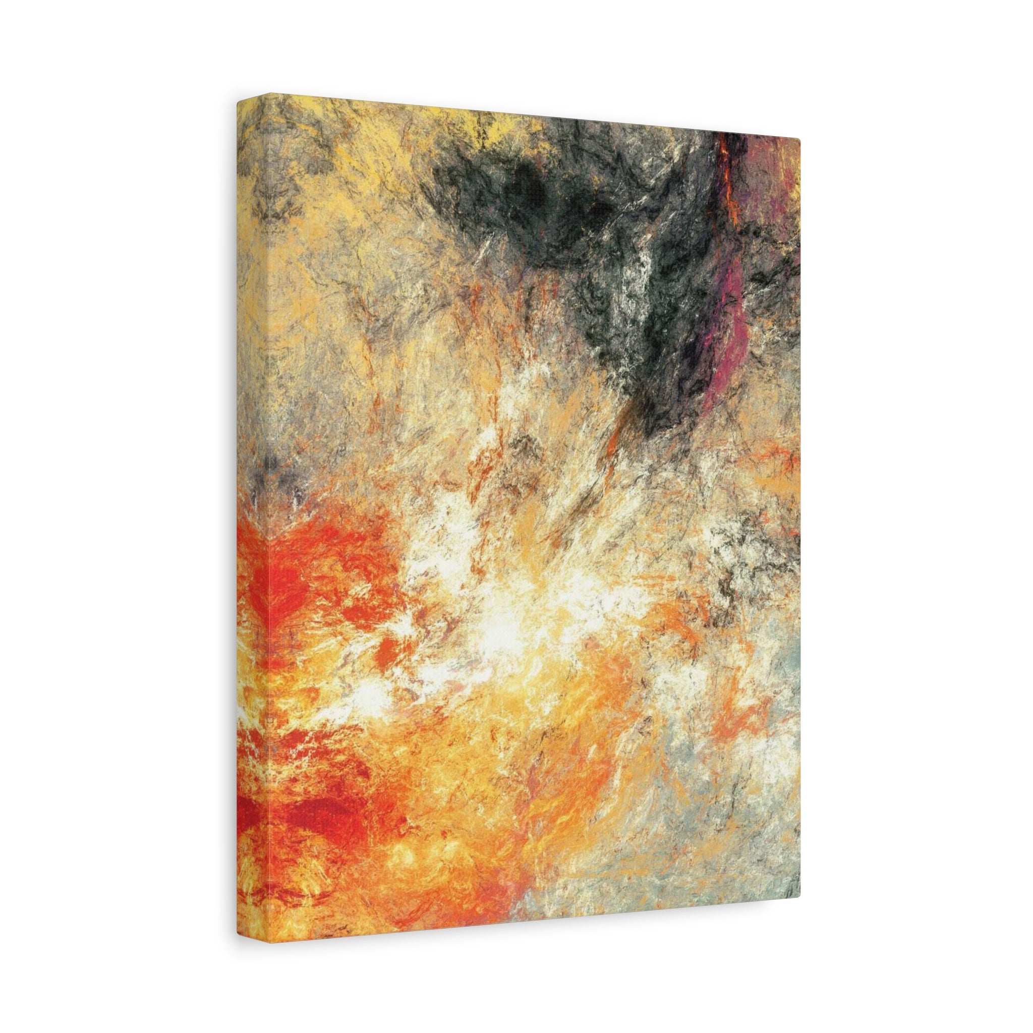 Abstract Firestorm Matte Canvas Print — Stretched Wall Art 